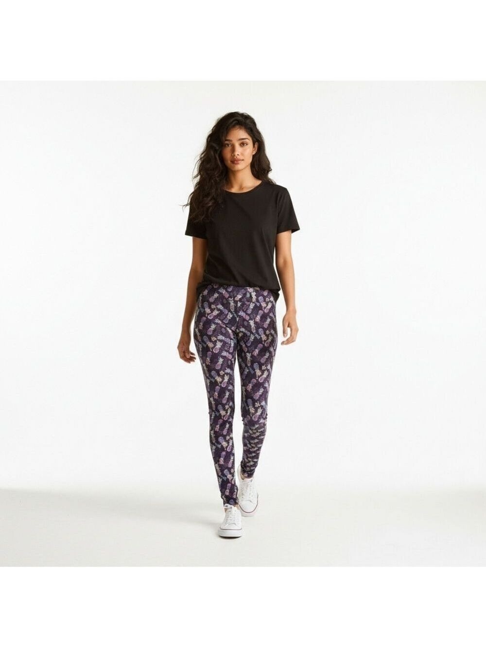 SweetLegs Leggings - Colorful Pineapple Print Sweetlegs Plus